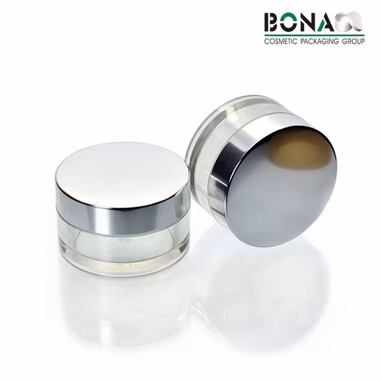 50g Cosmetic Jar Double Wall Clear Acrylic Jar for Cosmetic Packaging