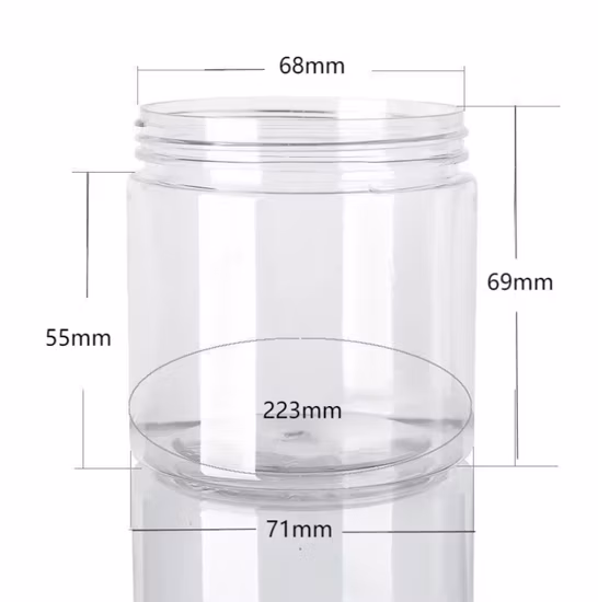 60ml 140ml 200ml 240ml 450ml Pet Plastic Transparent Face Cream Jar