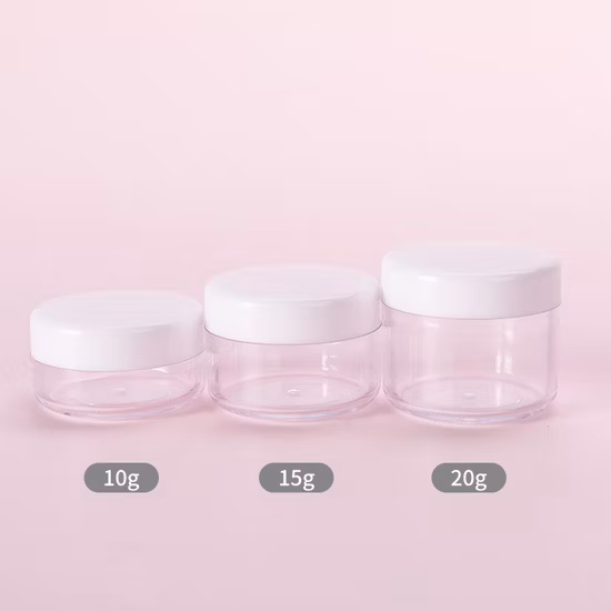 Cosmetic Jar 10g PS Plastic Cream Jar with PP Cap