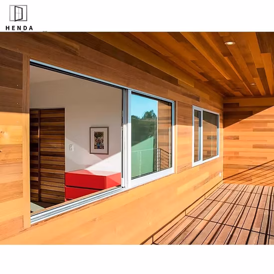 Square Angle Design Aluminum Sliding Window 5mm Double Tempered Glass with Argon Thermal Break 110/108 Series with Mosquito Net Sliding Windows